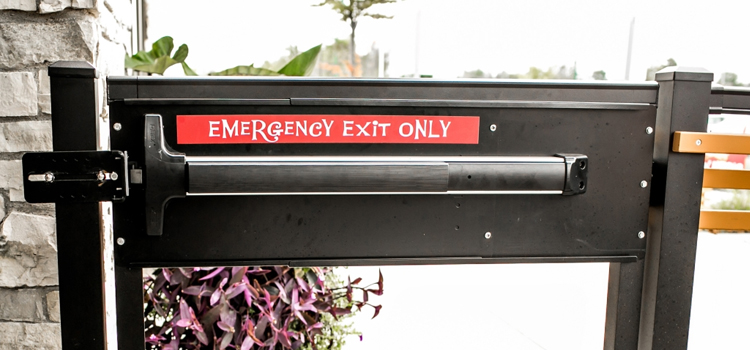 emergency push bar installation in Rancho Mirage